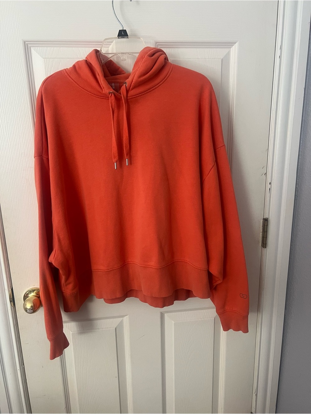Alia Bright Orange Oversized Hooded Sweatshirt